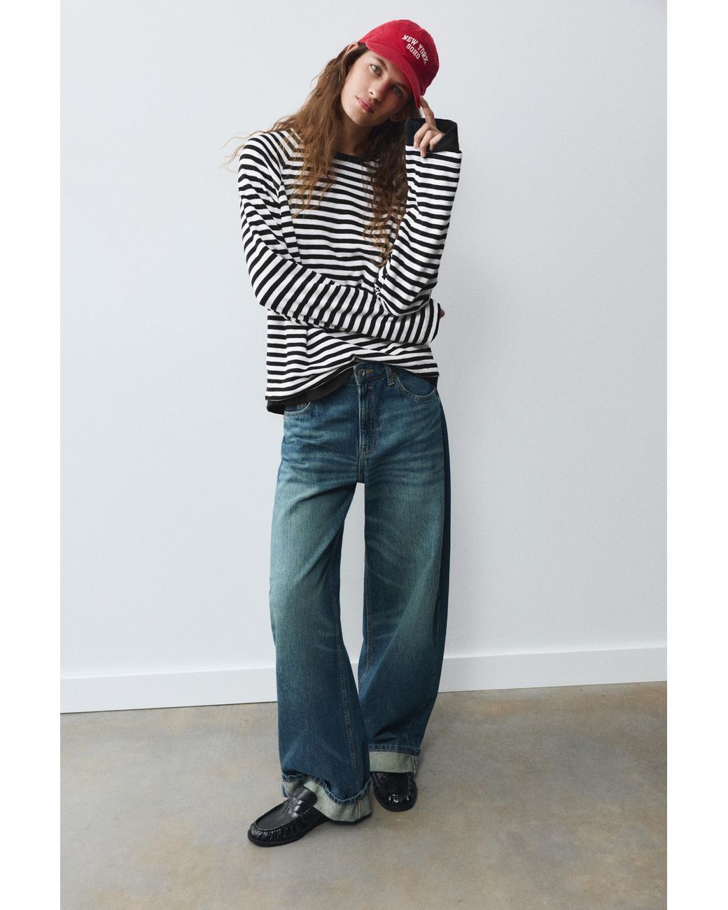 Pull&Bear Multicolor Long Sleeve Raglan T-Shirt
