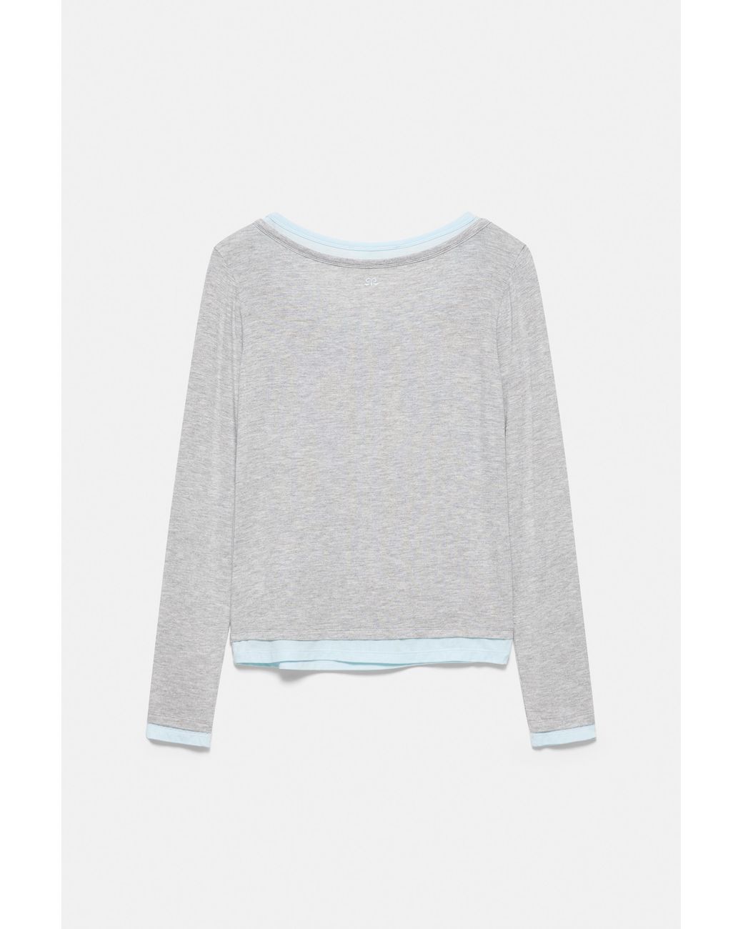 Pull&Bear Multicolor Button-Detail Double-Layer T-Shirt