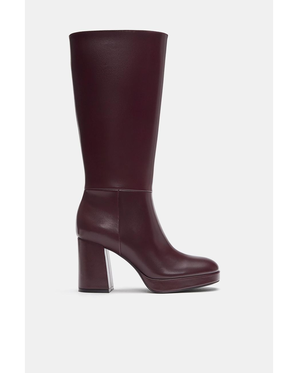 Pull&Bear Black Hohe Stiefel Mit Plateauabsatz