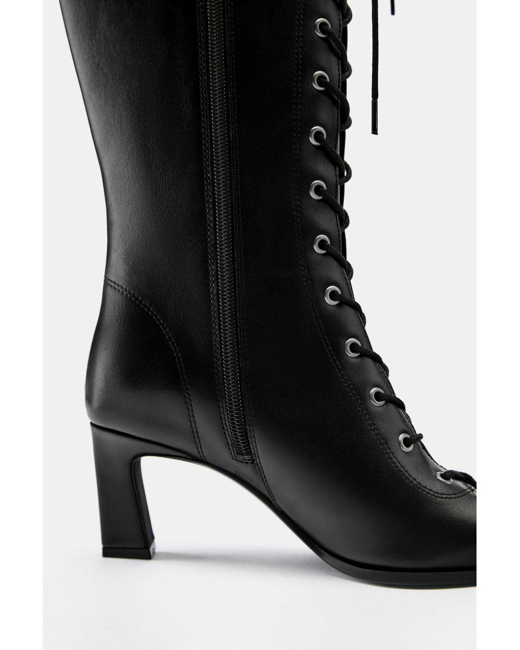 Bottes Hautes À Lacets Pull&Bear en coloris Blue