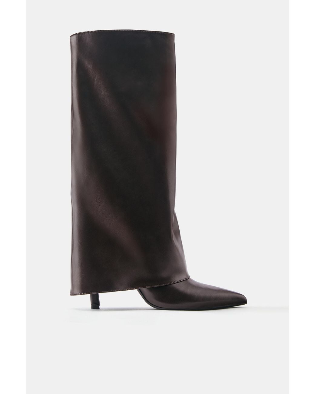Pull&Bear Black Heeled Footed Legging Boots