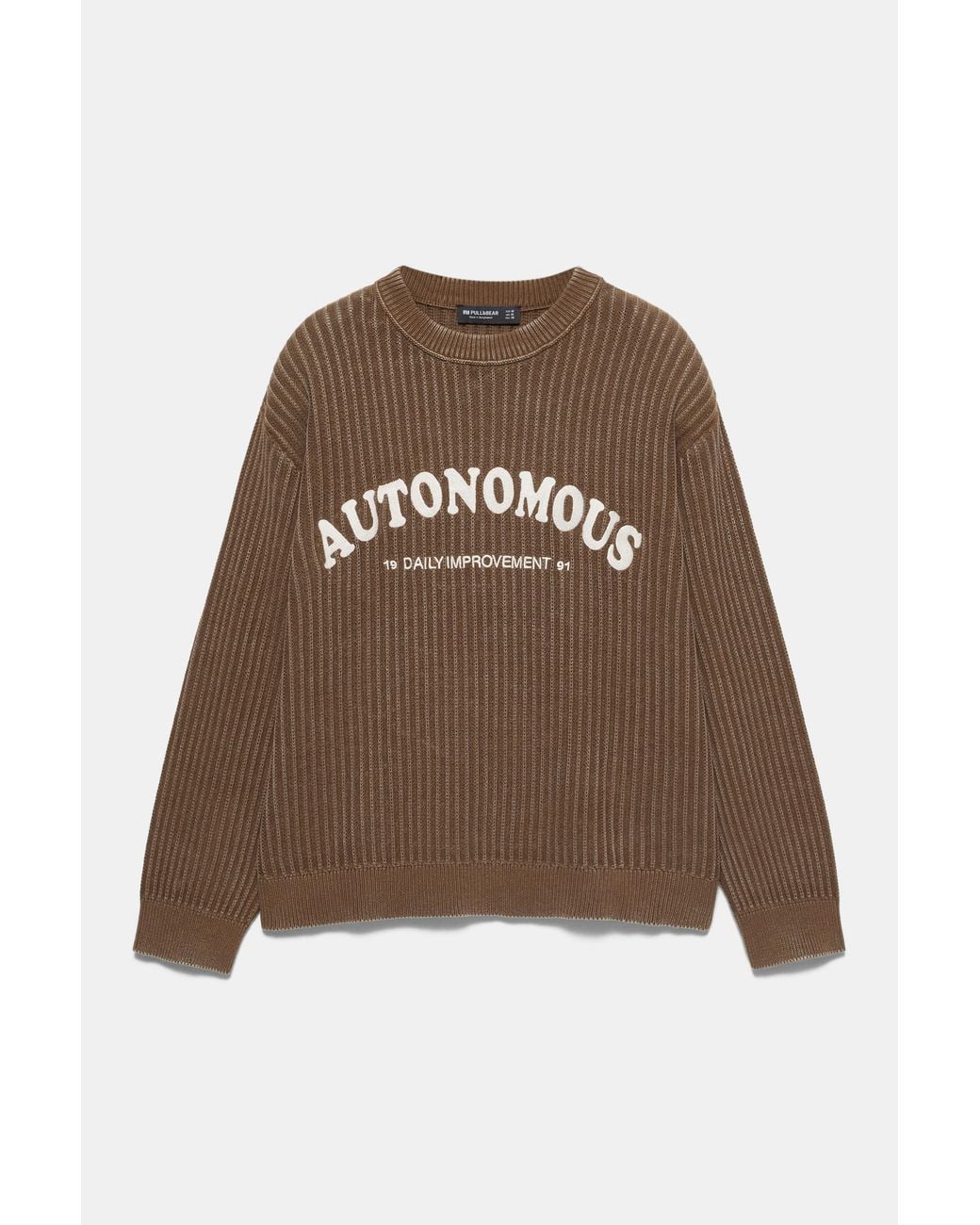Pull&Bear Brauner Pullover Autonomous in Black für Herren