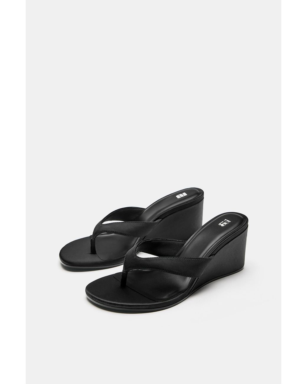 Sandales À Talon Compensé Pull&Bear en coloris White
