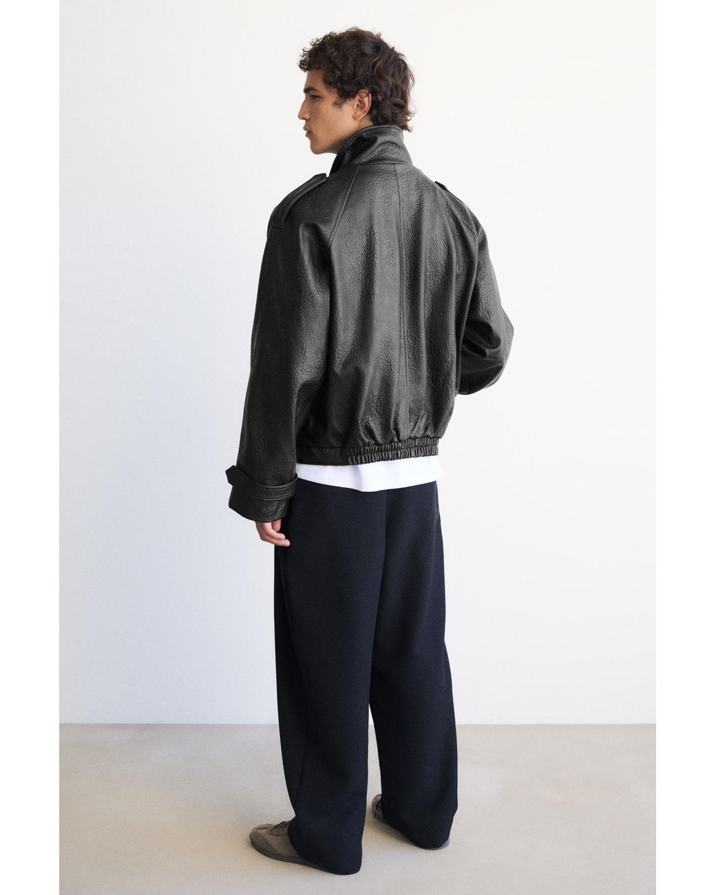 Giacca Testurizzata di Pull&Bear in Black da Uomo