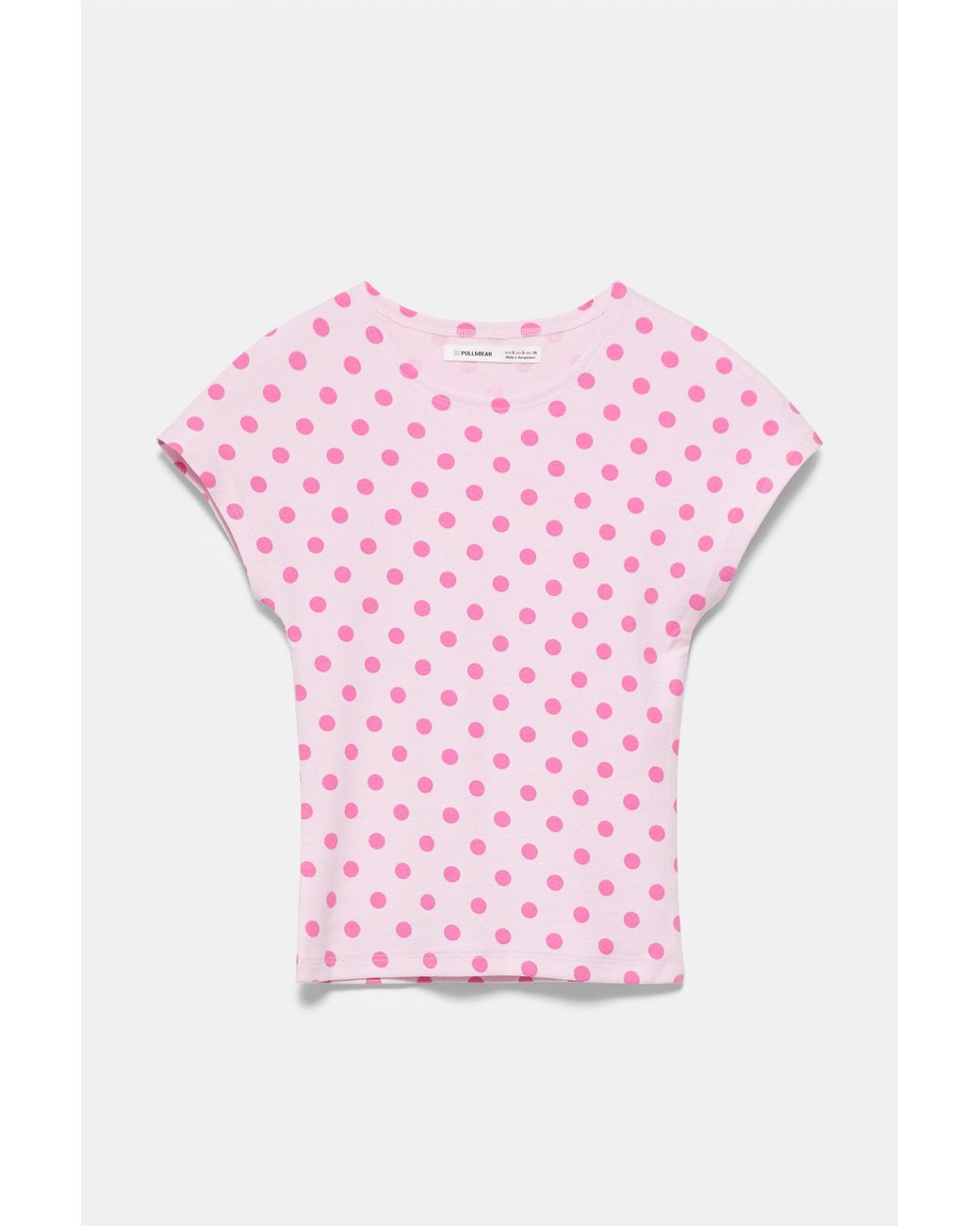 Pull&Bear Pink Fitted Short Sleeve T-Shirt
