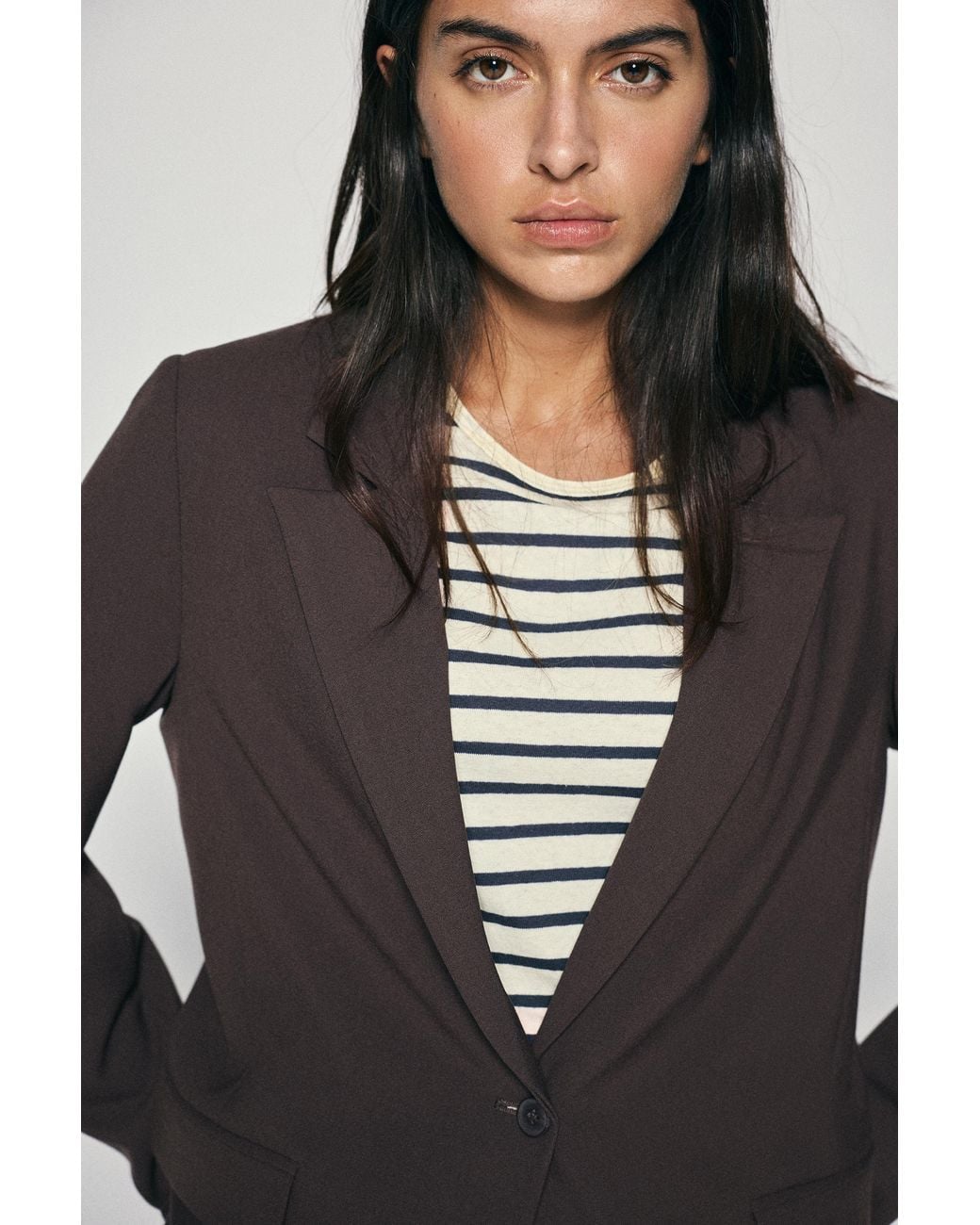Pull&Bear Brown Basic Blazer