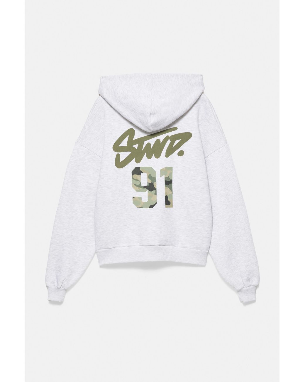 Pull&Bear White Stwd 91 Hoodie