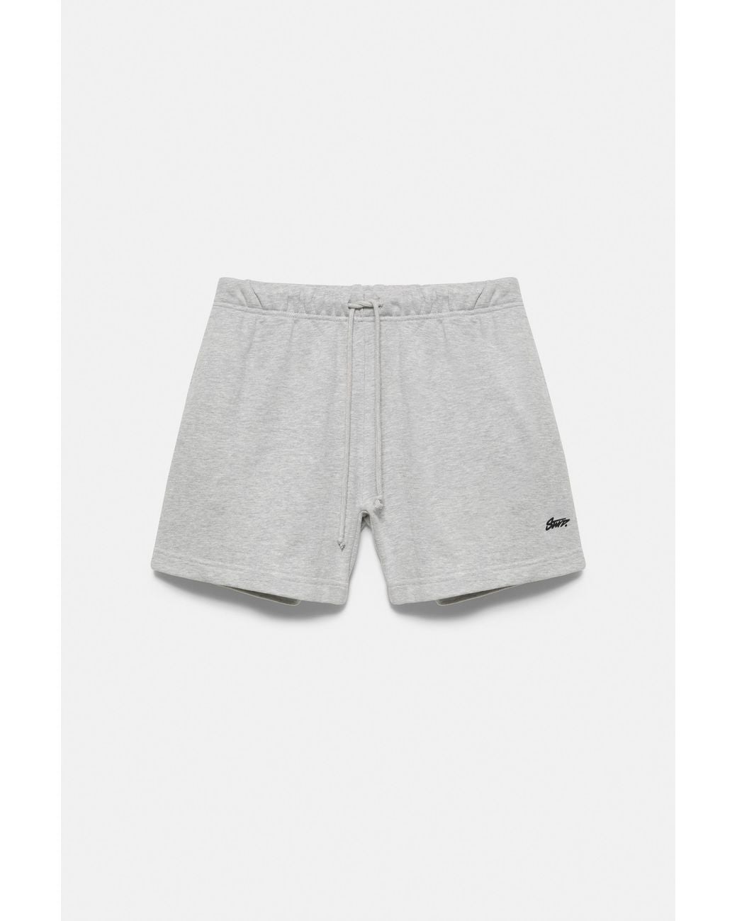 Pull&Bear Gray Stwd Jogger Bermuda Shorts for men