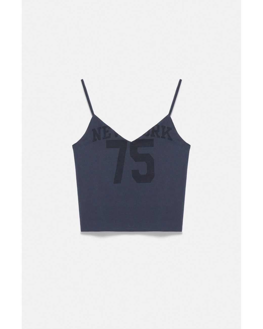 Pull&Bear Blue New York Graphic Strappy Top