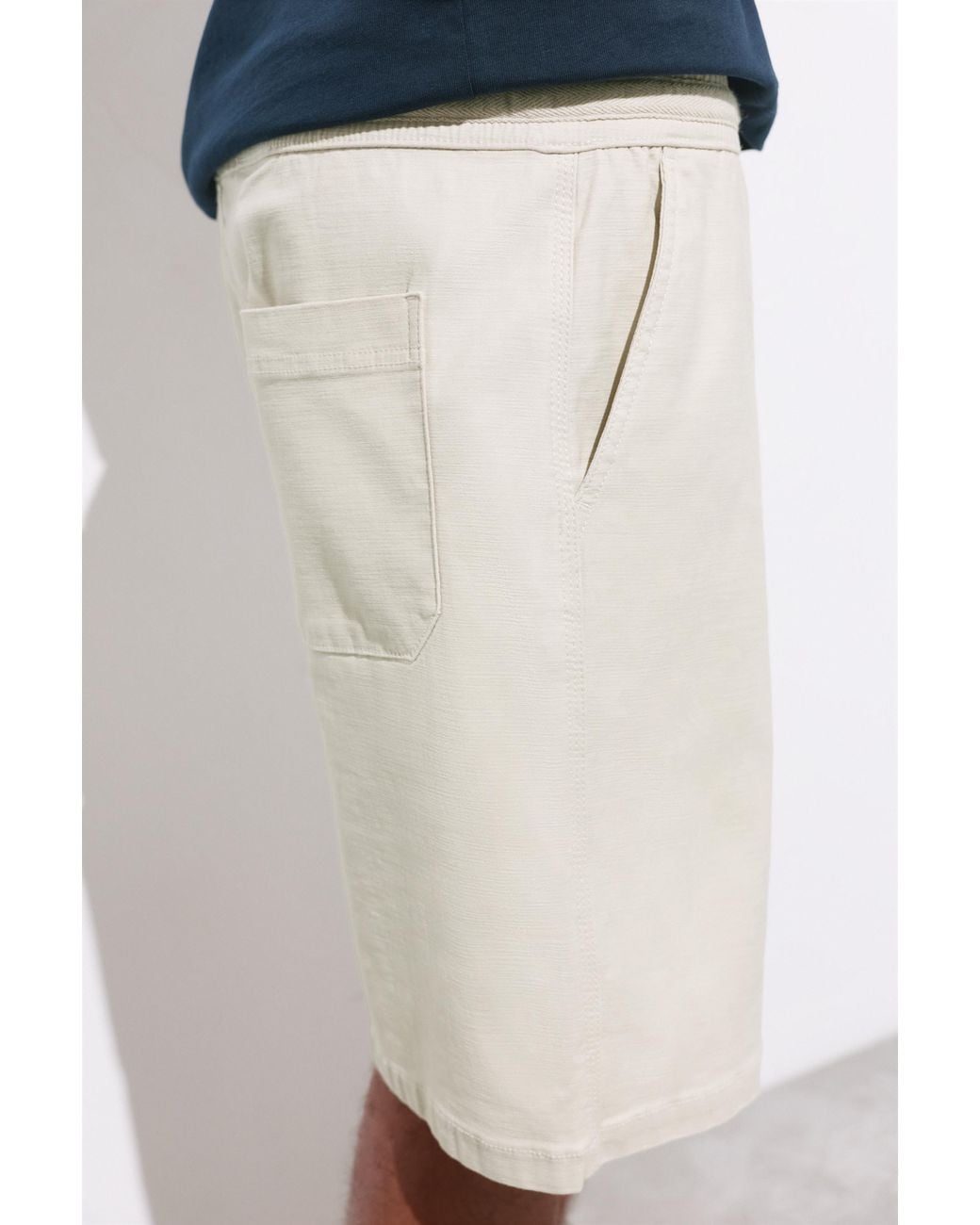 Pull&Bear Blue Bermuda Sweat Shorts for men
