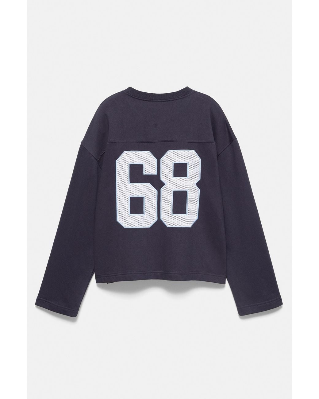 Pull&Bear Blue Stwd Number Graphic Sweatshirt for men