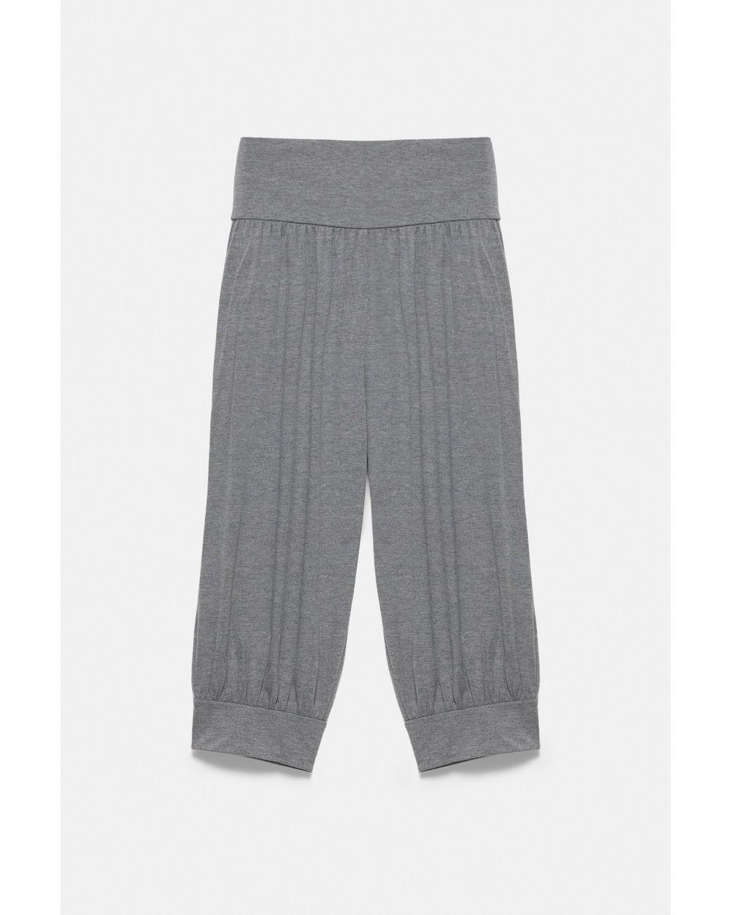 Pull&Bear Gray Cropped Sarouel Trousers