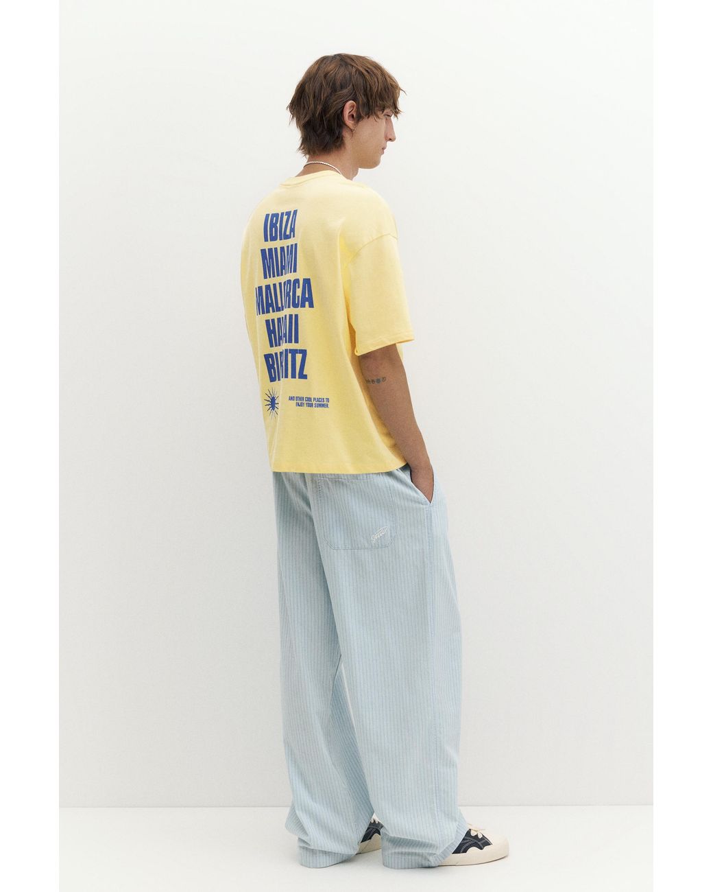 Pull&Bear Multicolor Stwd Road Trip Graphic T-Shirt for men