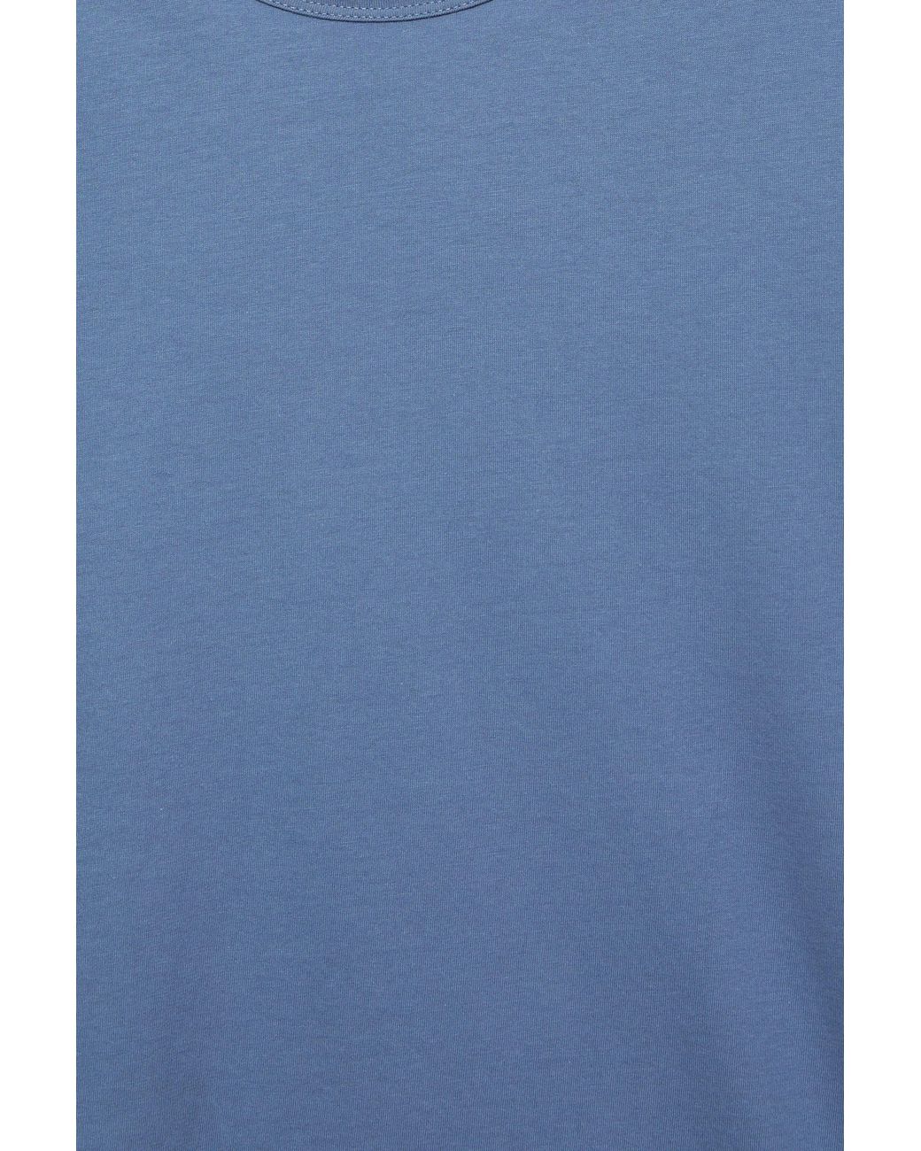 Pull&Bear Basic Slim Fit T-Shirt in het Blue voor heren