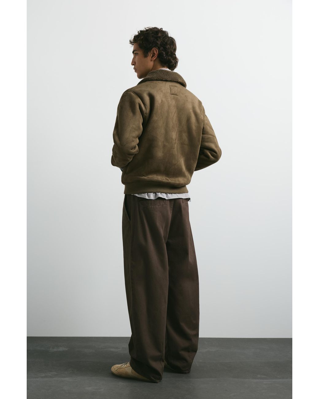 Pull&Bear Brown Combined Double-Faced Jacket for men