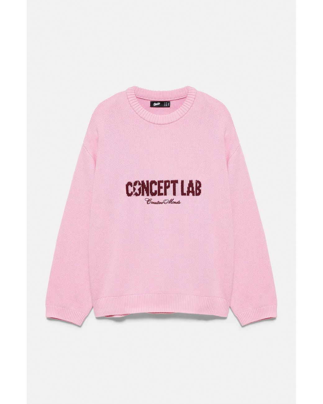 Pull&Bear Gray Stwd Graphic Jumper for men