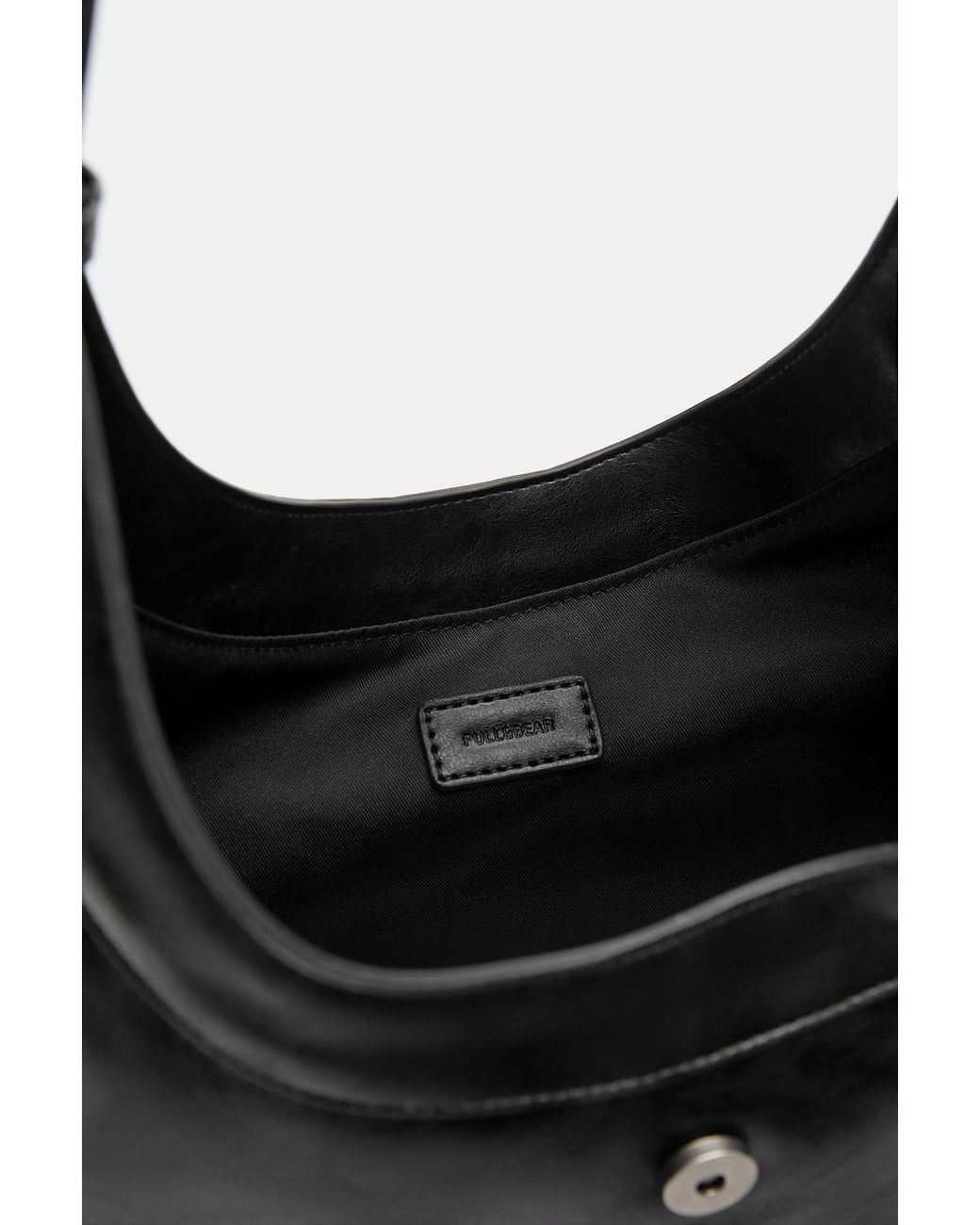 Pull&Bear Black Ring Detail Tote Bag