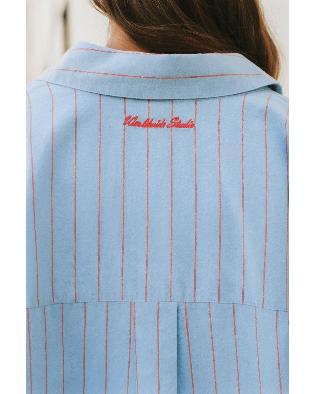 Pull&Bear White Sky Striped Shirt