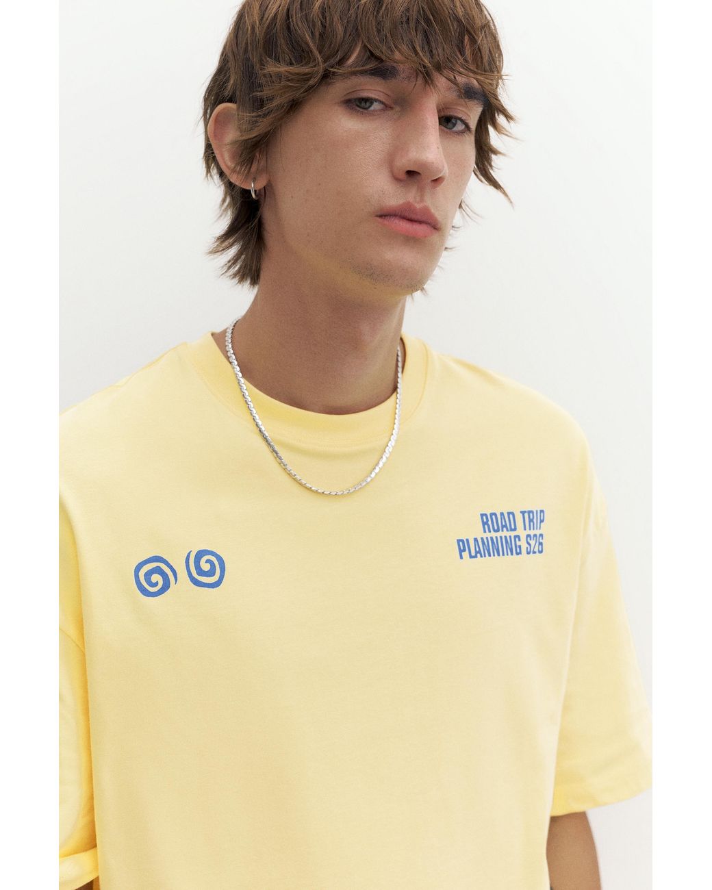 Pull&Bear Multicolor Stwd Road Trip Graphic T-Shirt for men