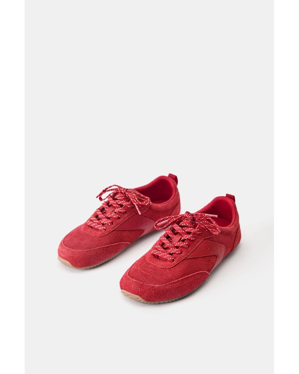 Pull&Bear Red Leather Barefoot Trainers