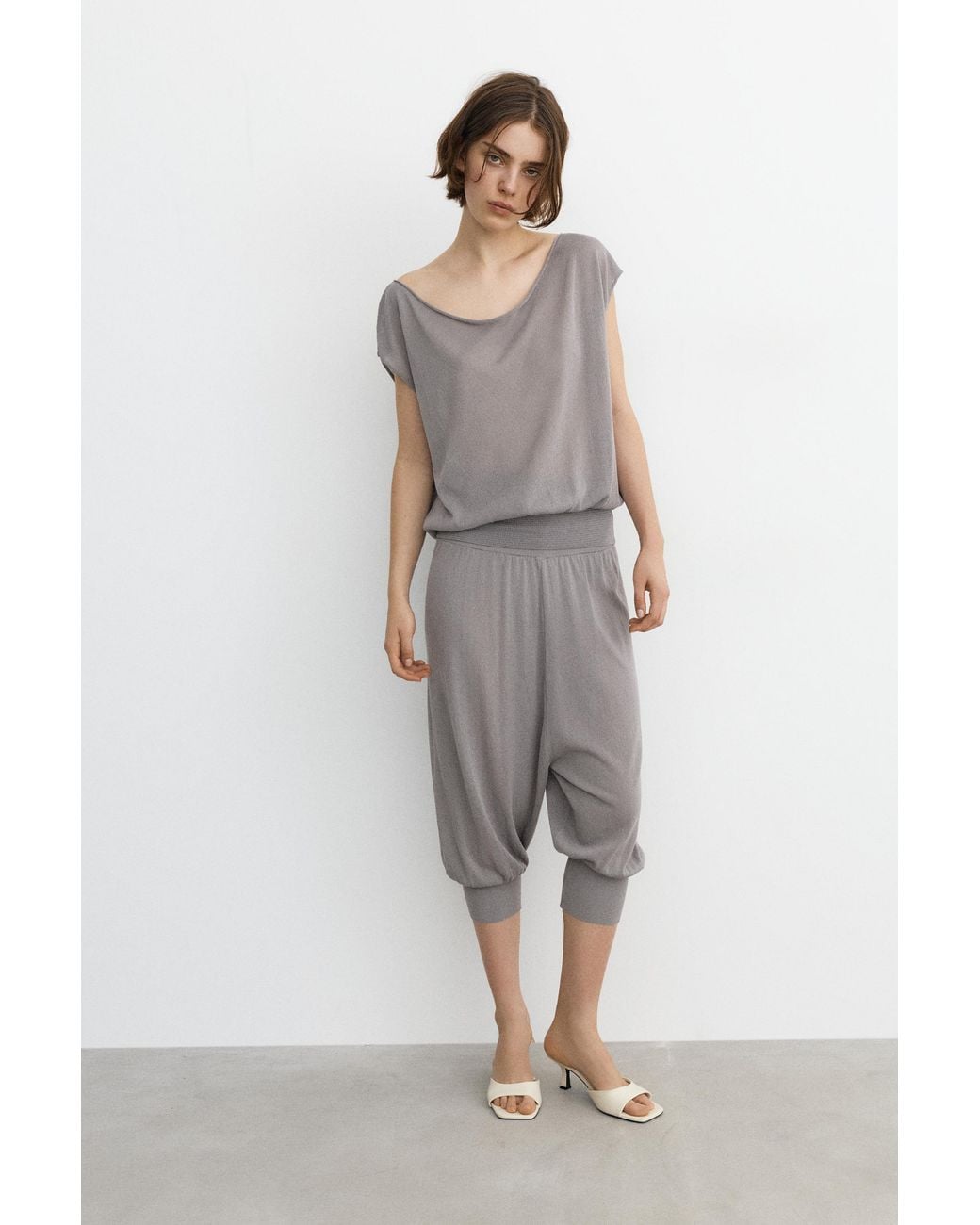 Pull&Bear Gray Sarouel Trousers