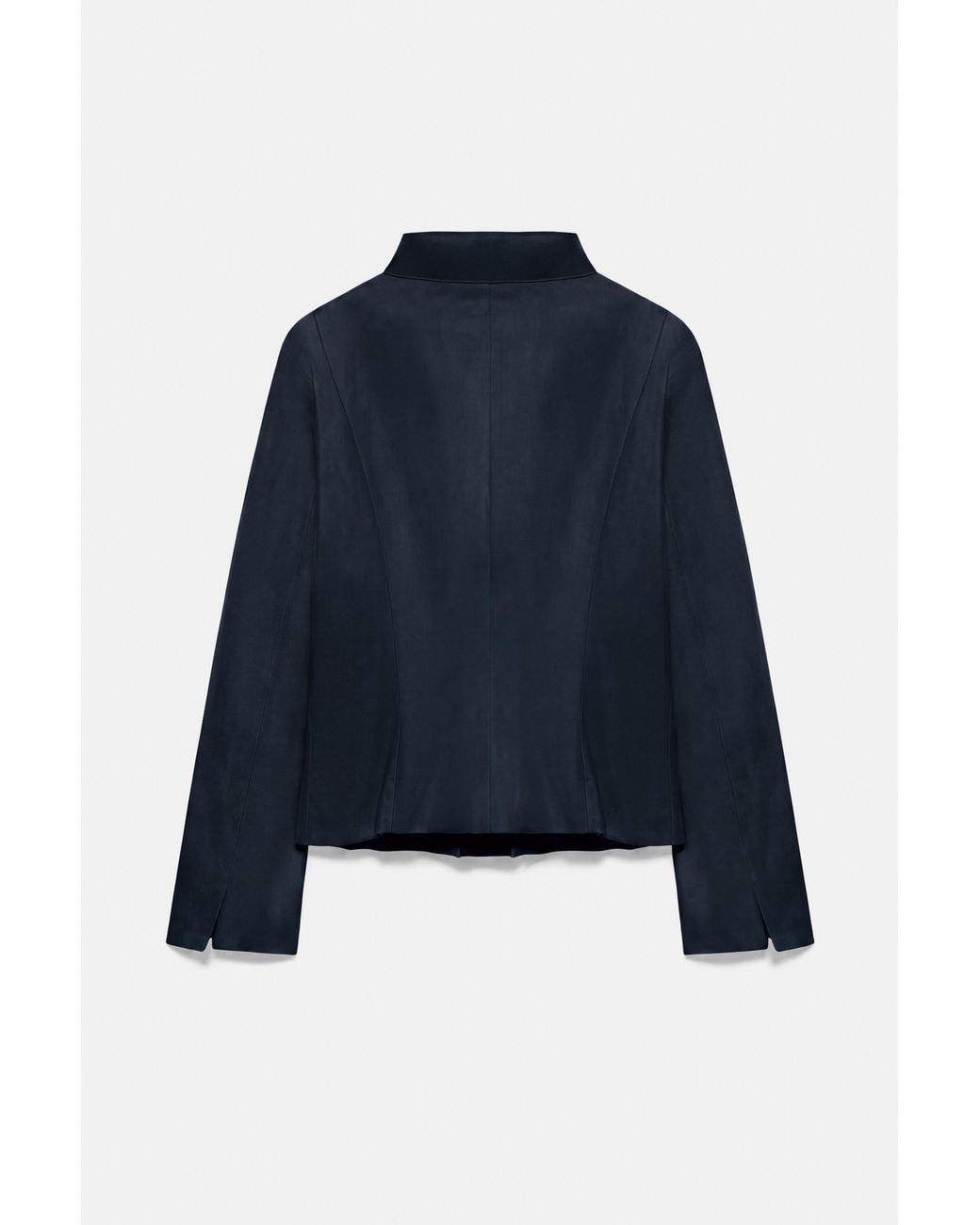 Pull&Bear Blue Fitted High Neck Jacket