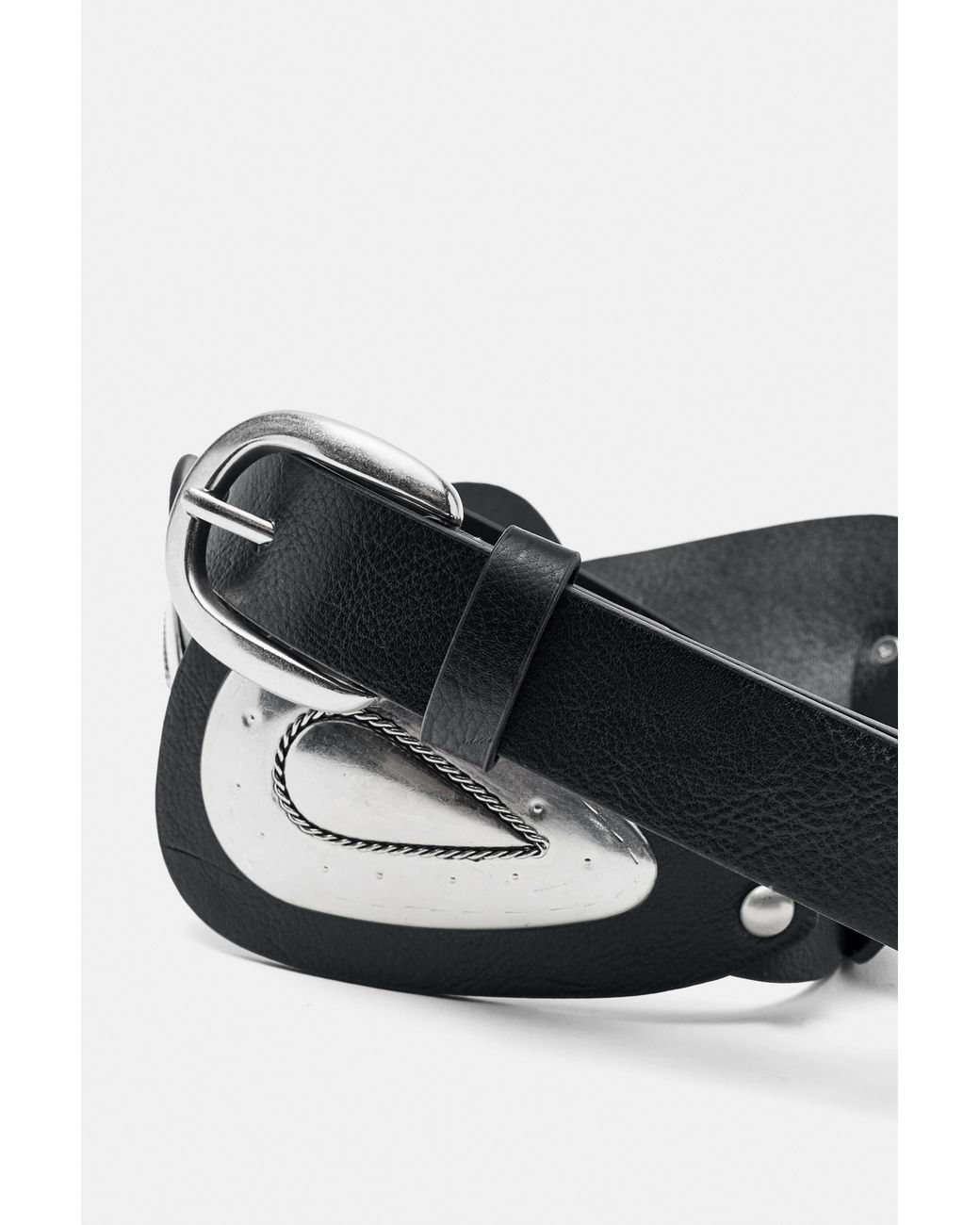 Pull&Bear Black Gürtel Mit Metalldetails