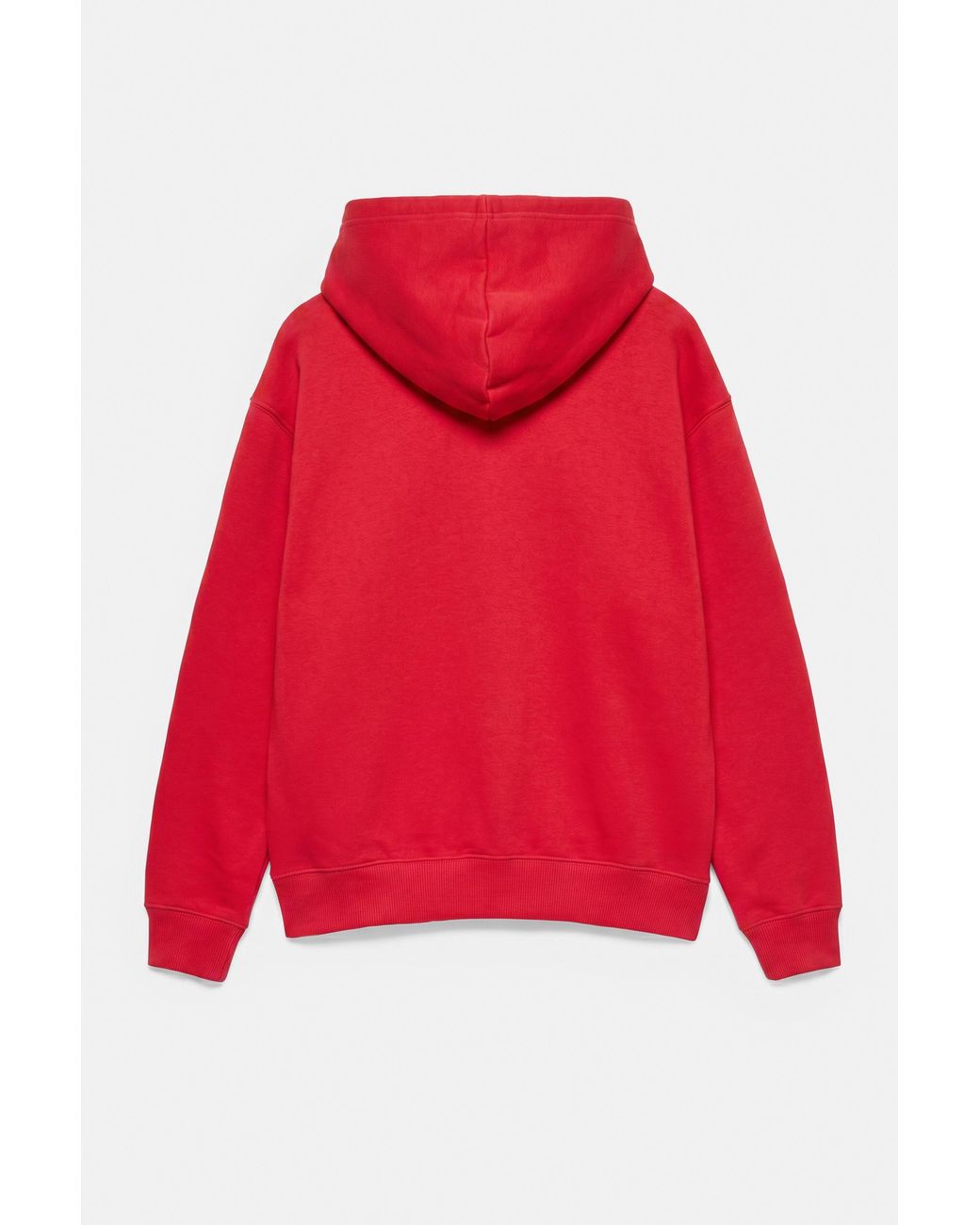 Pull&Bear Red Basic Hoodie for men