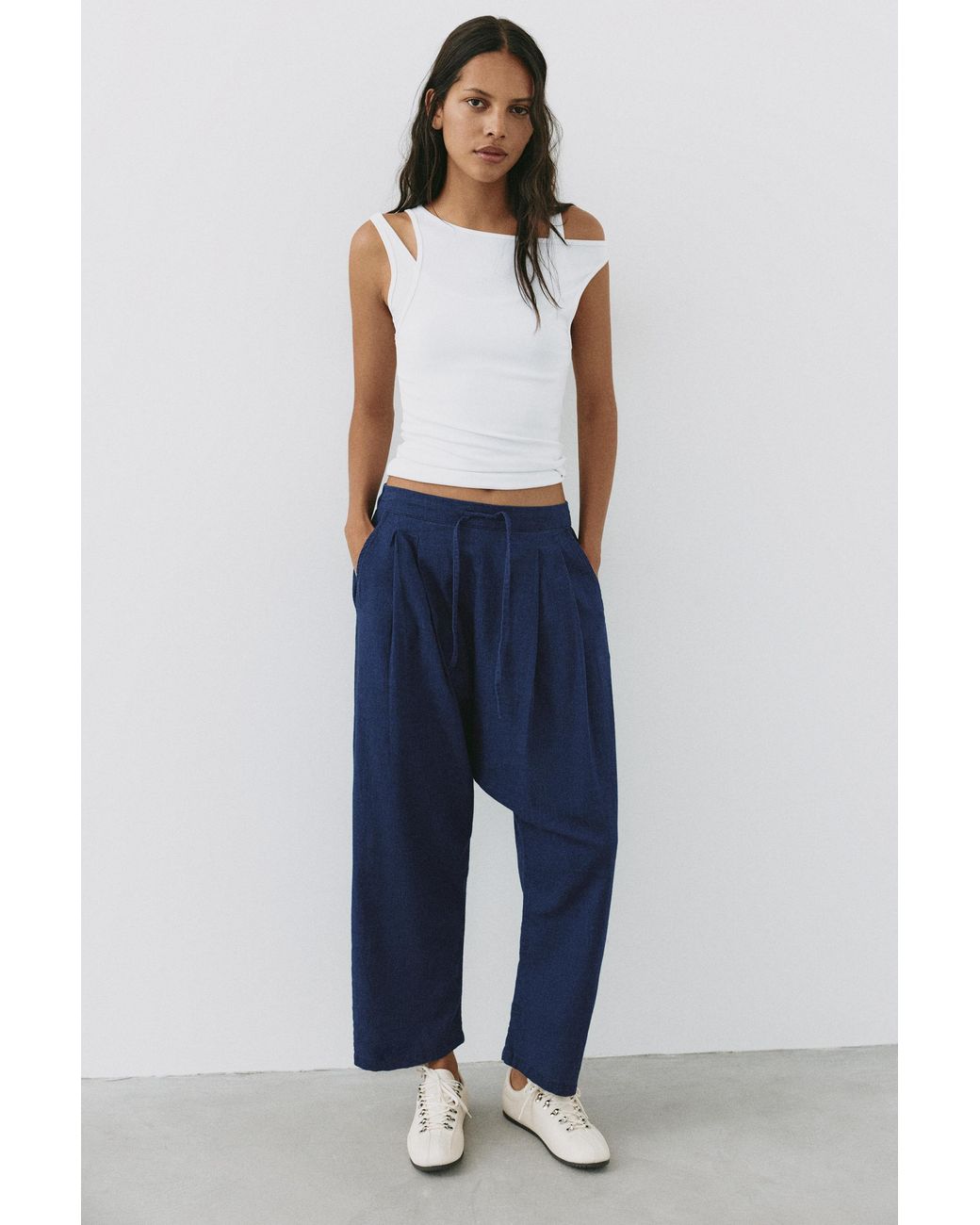 Pull&Bear Zwierige Baggy Jeans in het Blue