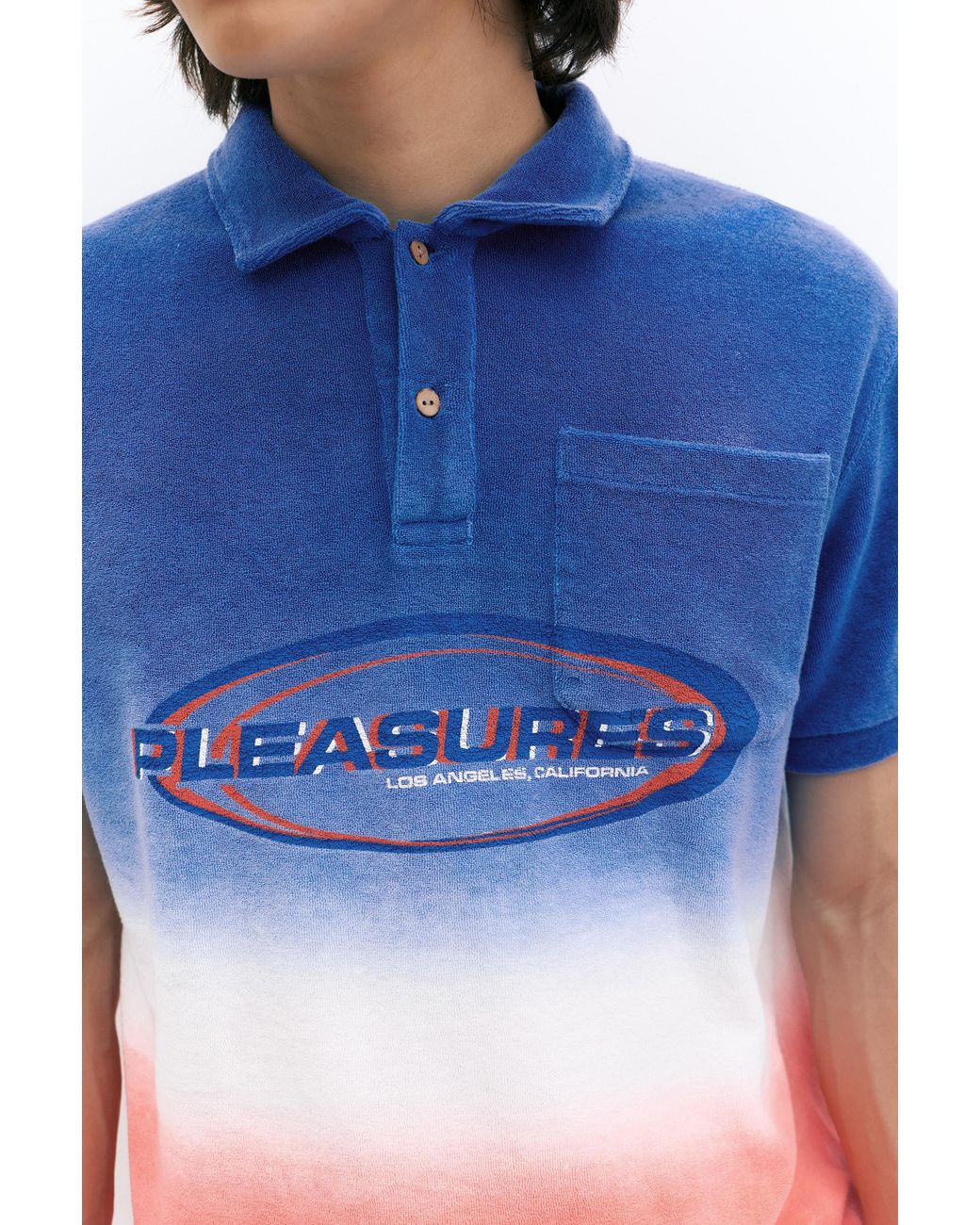 Pull&Bear Blue Pleasures X Stwd Ombré Polo Shirt for men