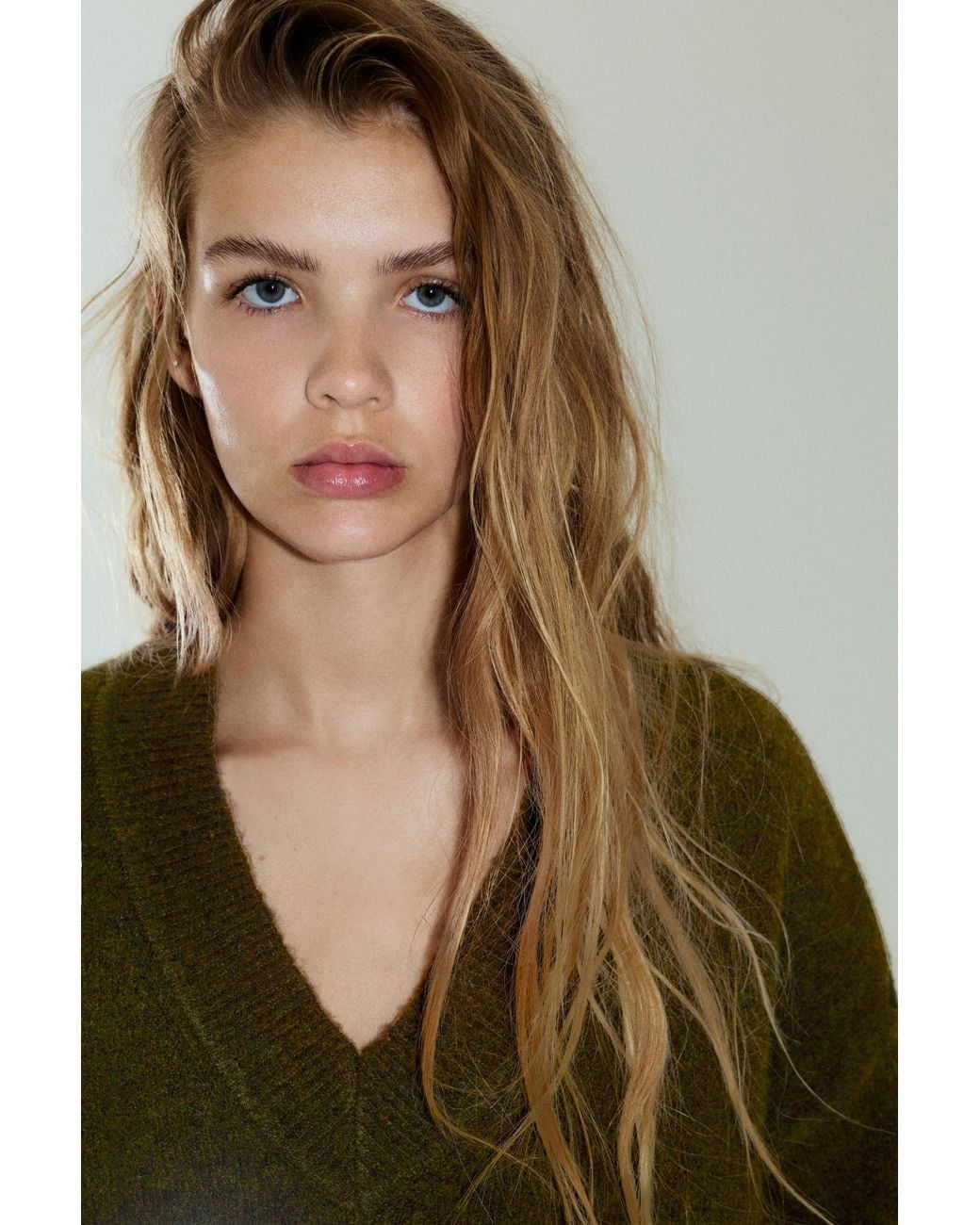 Pullover Boxy Con Scollo A V di Pull&Bear in Green