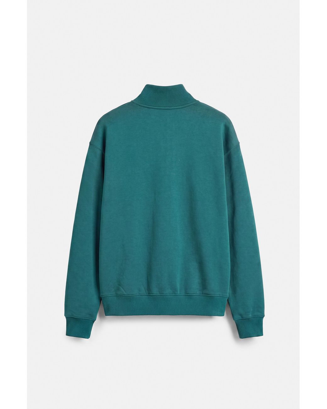 Pull&Bear Green Quarter-Zip Sweatshirt for men