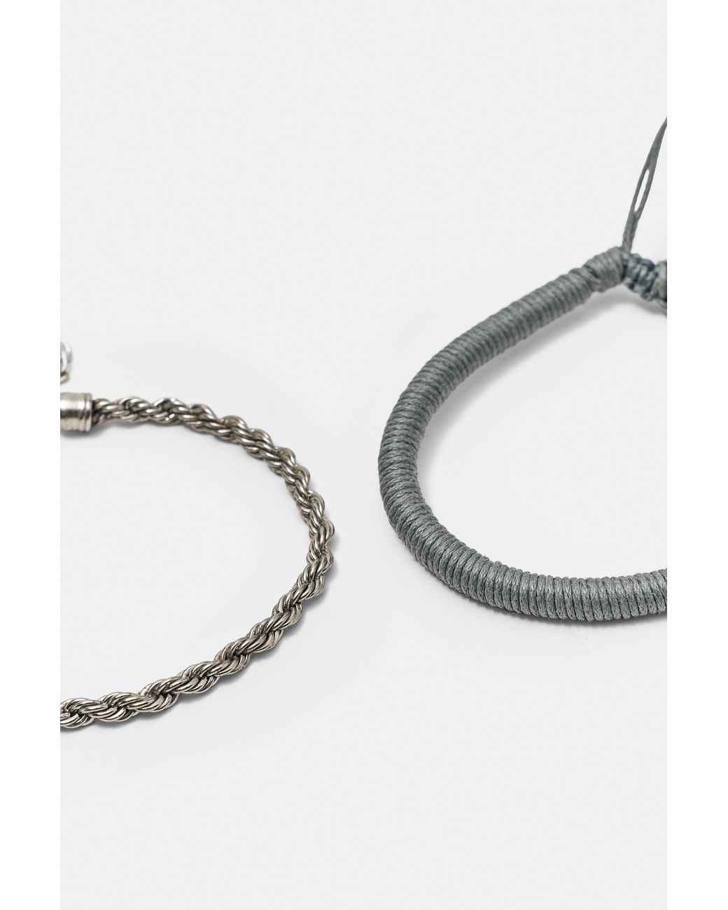 Pull&Bear White Pack Of 4 Bracelets for men