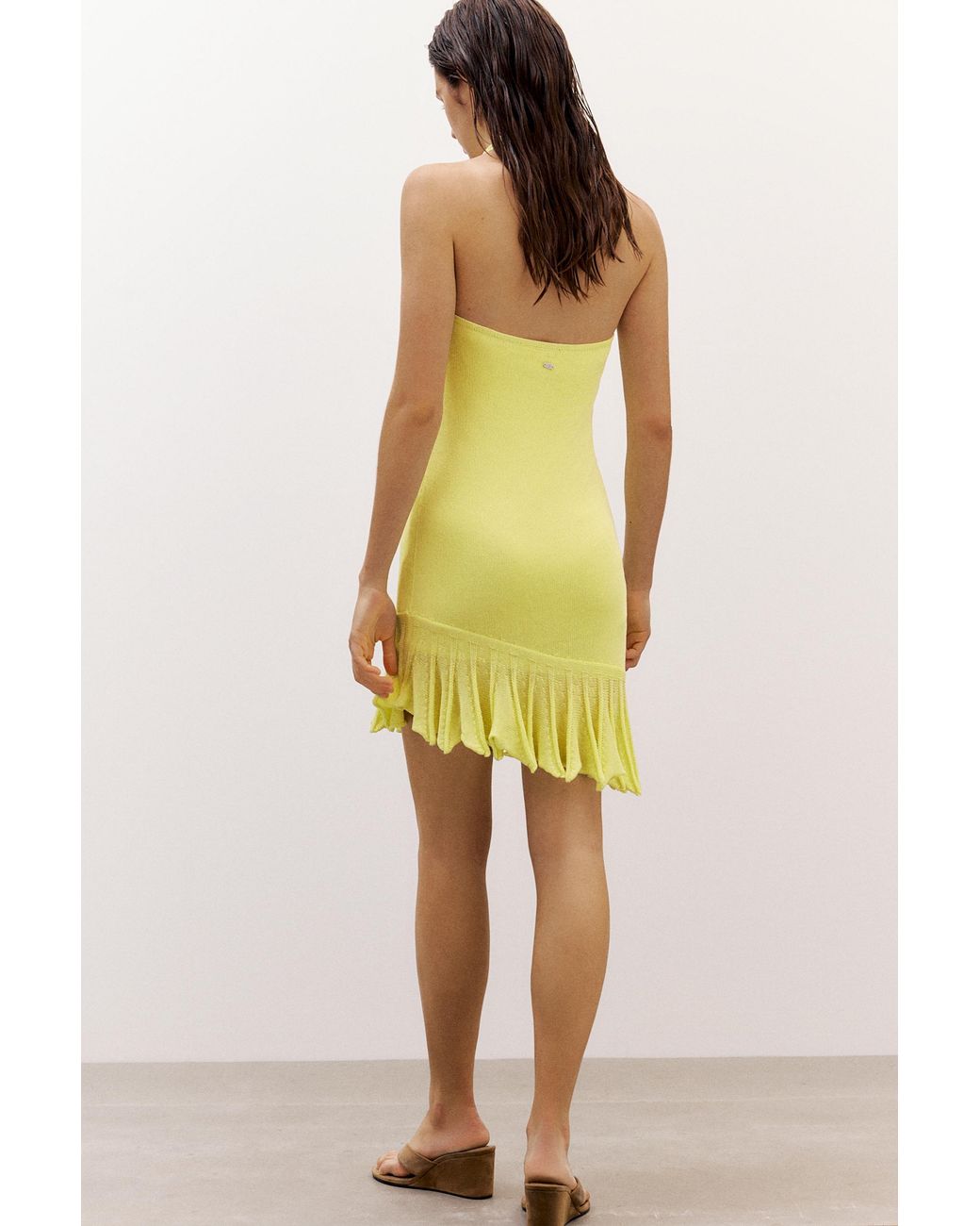 Pull&Bear Multicolor Asymmetric Knit Halter Dress