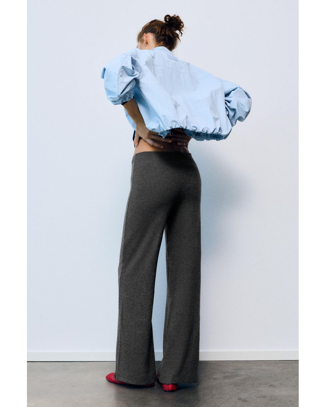 Pull&Bear Multicolor Soft Touch Wide-Leg Trousers