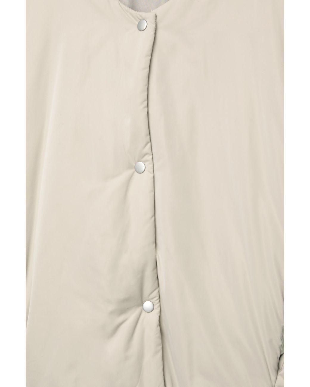 Pull&Bear Natural Quilted Jacket With Snap Button