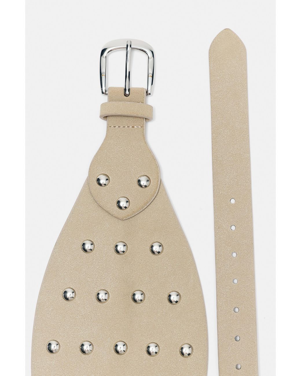 Pull&Bear Natural Studded Belt