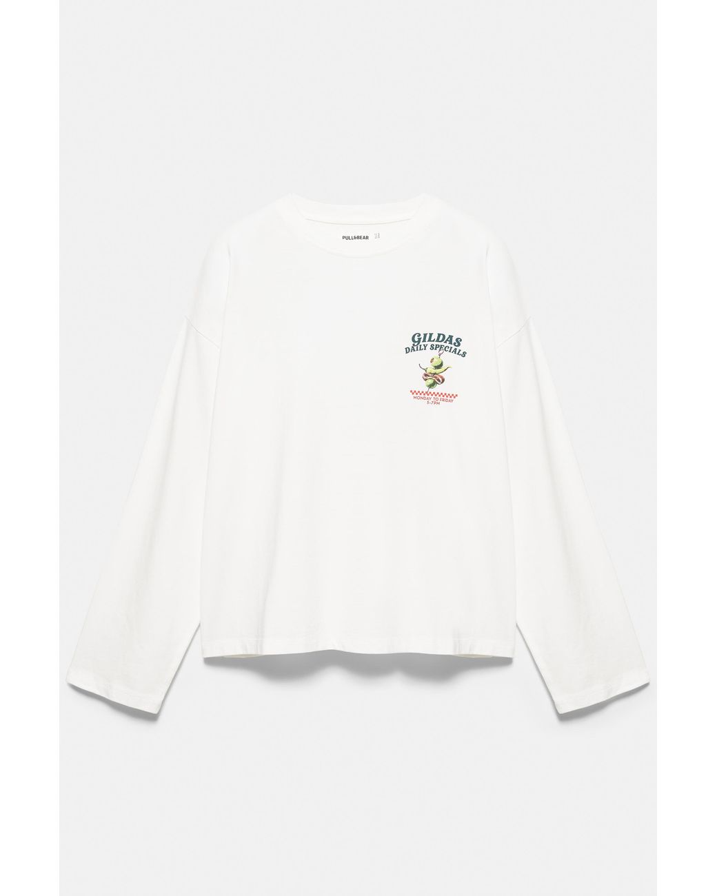 Pull&Bear White Oversize Gilda Graphic T-Shirt