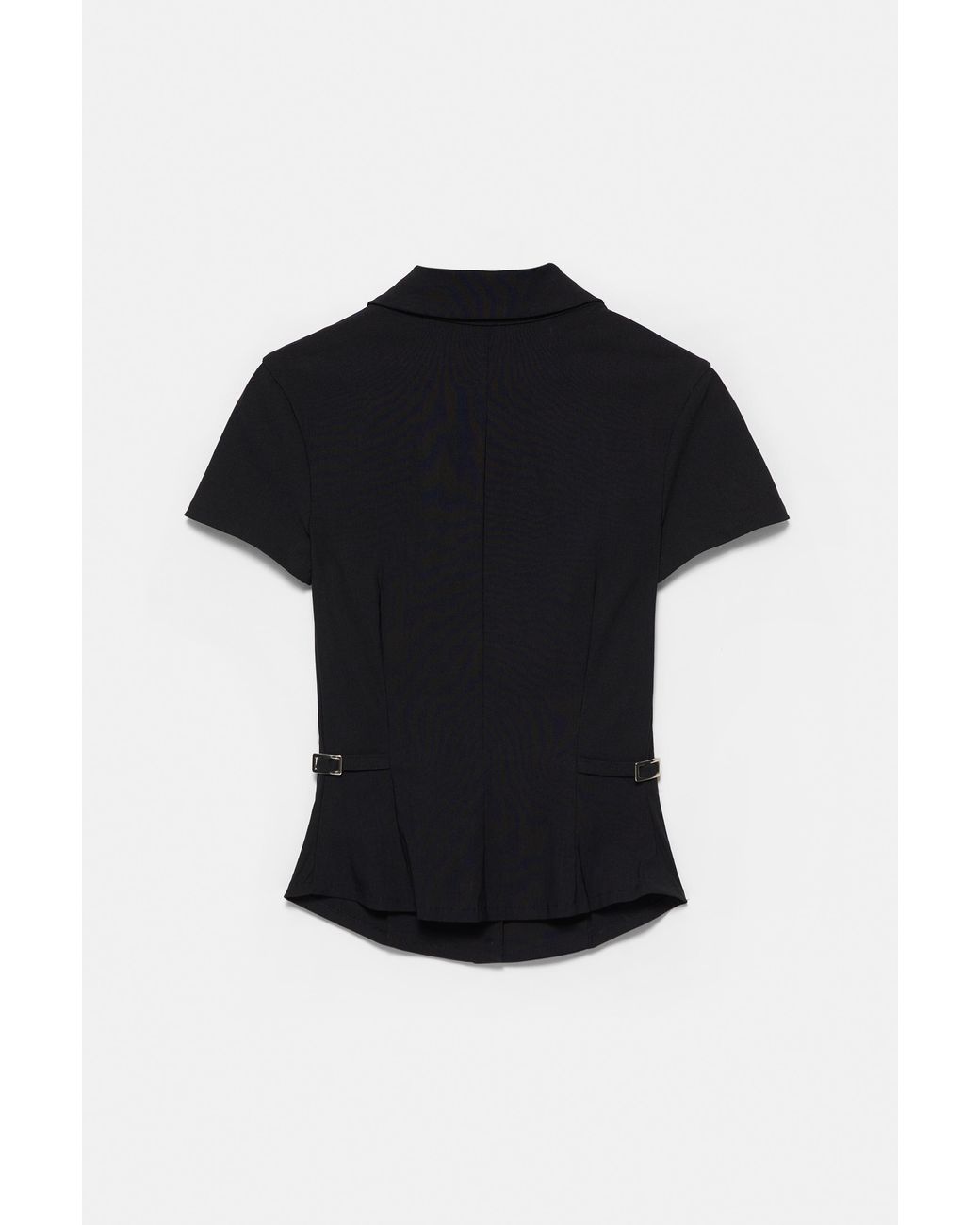 Pull&Bear Black Short Sleeve Fitted Shirt