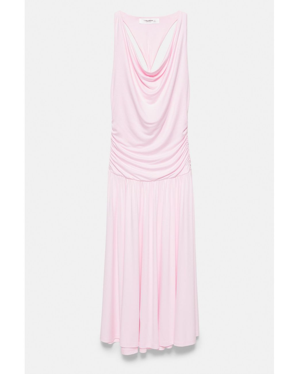 Pull&Bear Blue Open Back Knot Midi Dress