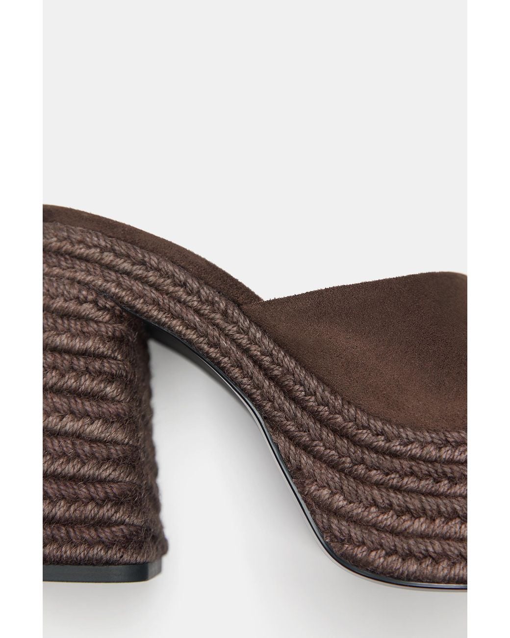 Pull&Bear Blue Jute Platform Clogs