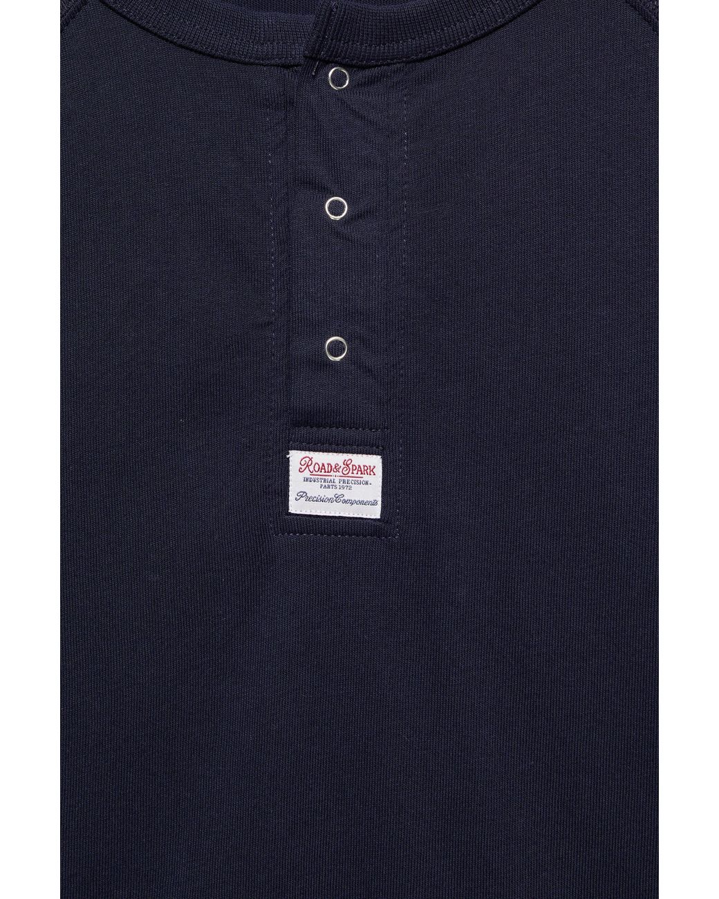 Pull&Bear Blue Henley-Neck T-Shirt for men
