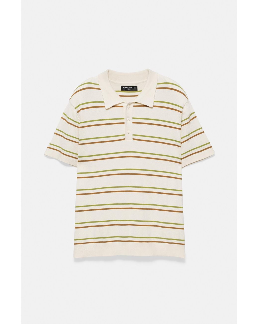 Polo Rayé Manches Courtes Pull&Bear pour homme en coloris Gray