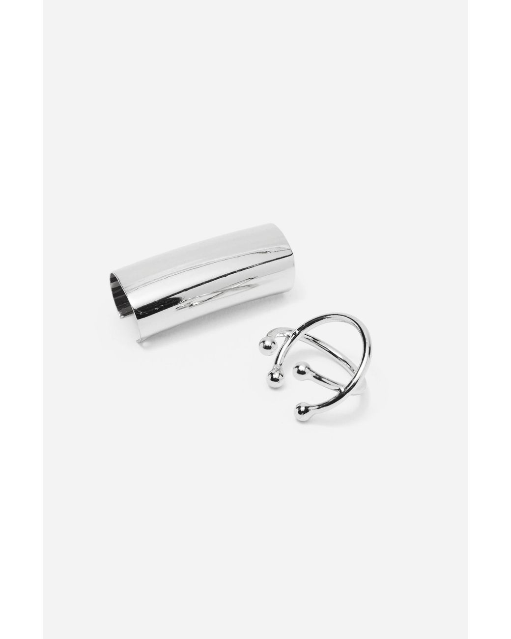 Pull&Bear White 18Er-Pack Ohrringe