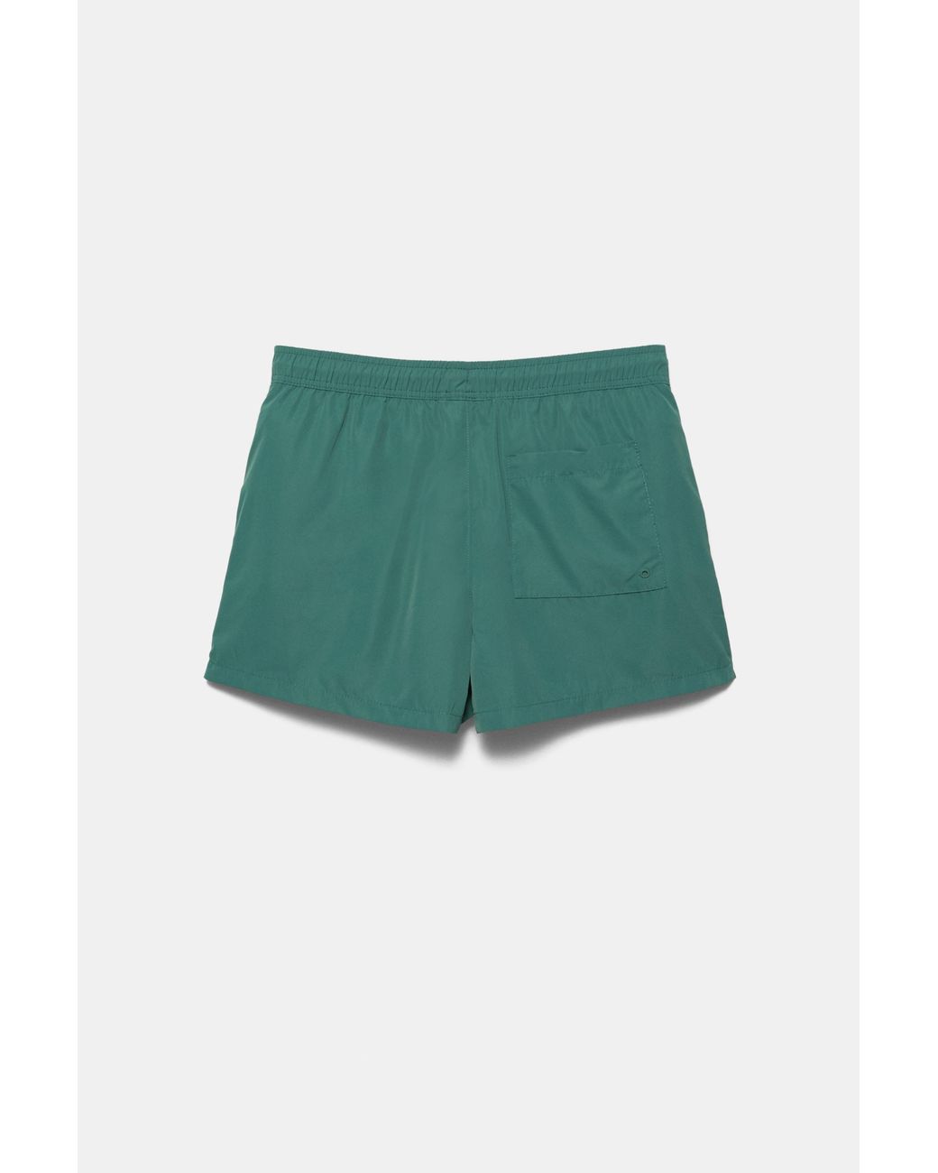 Pull&Bear Green Basic Swimming Trunks for men
