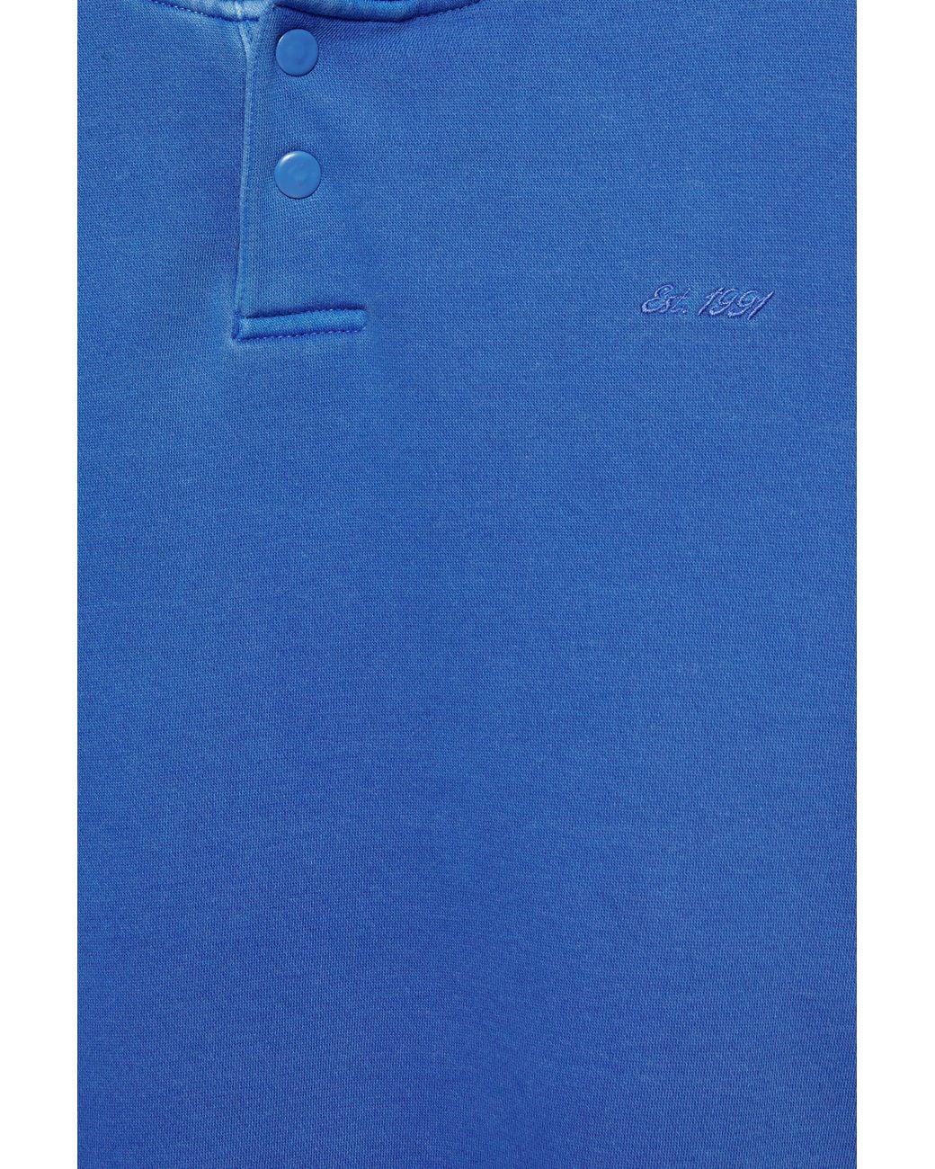 Pull&Bear Blue Henley Sweatshirt for men