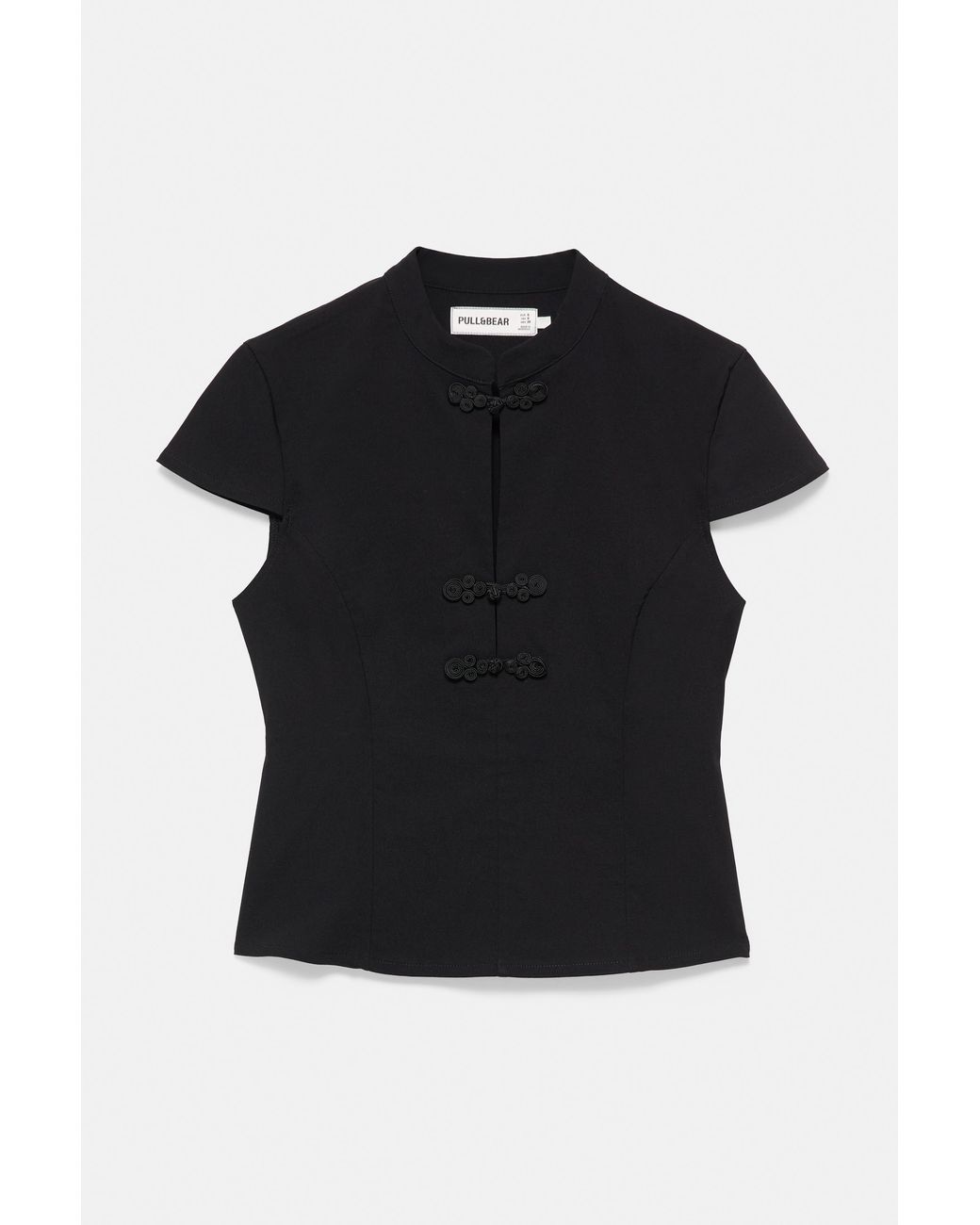 Pull&Bear Black Knot Detail Top