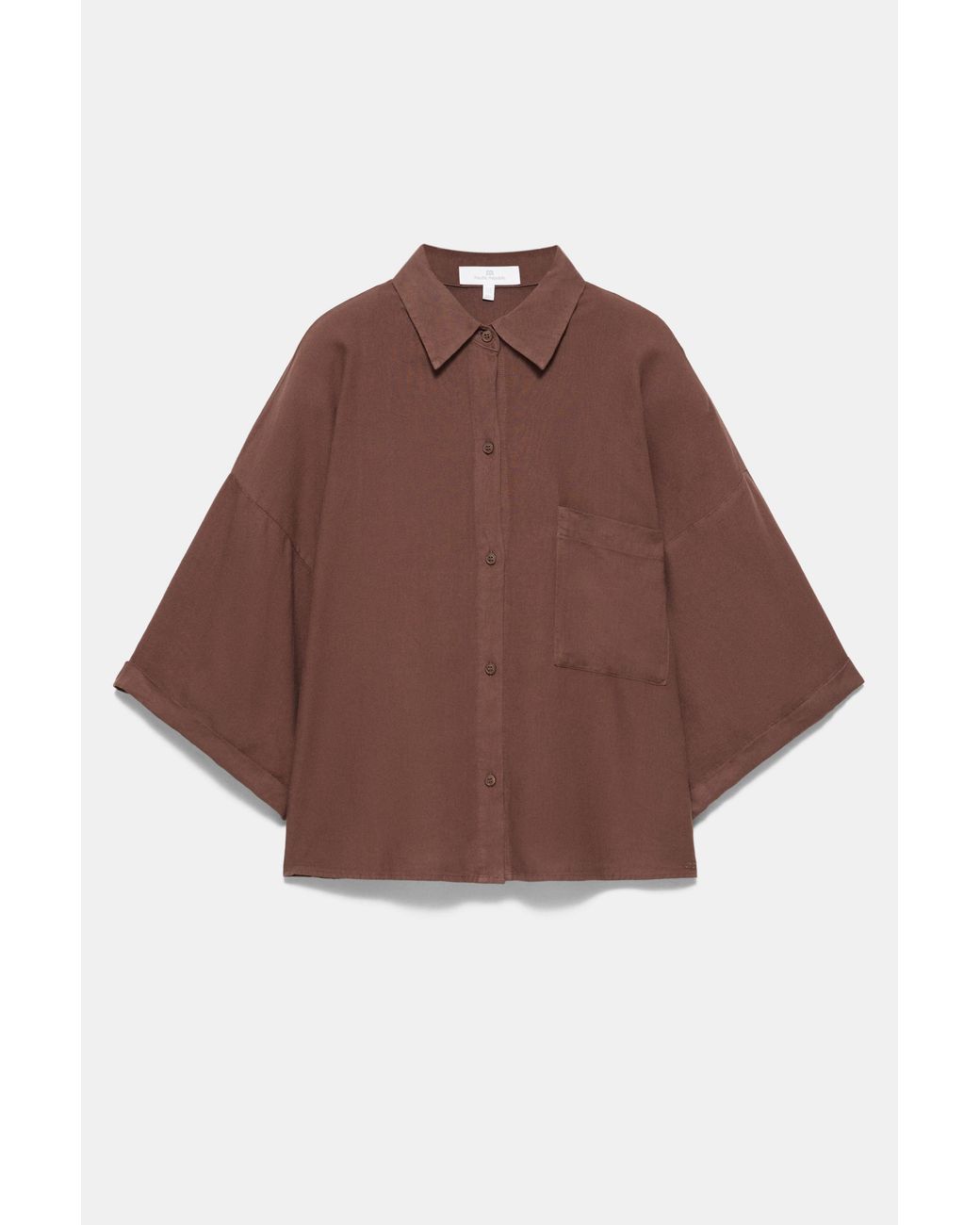 Chemise En Lin Pull&Bear en coloris Brown
