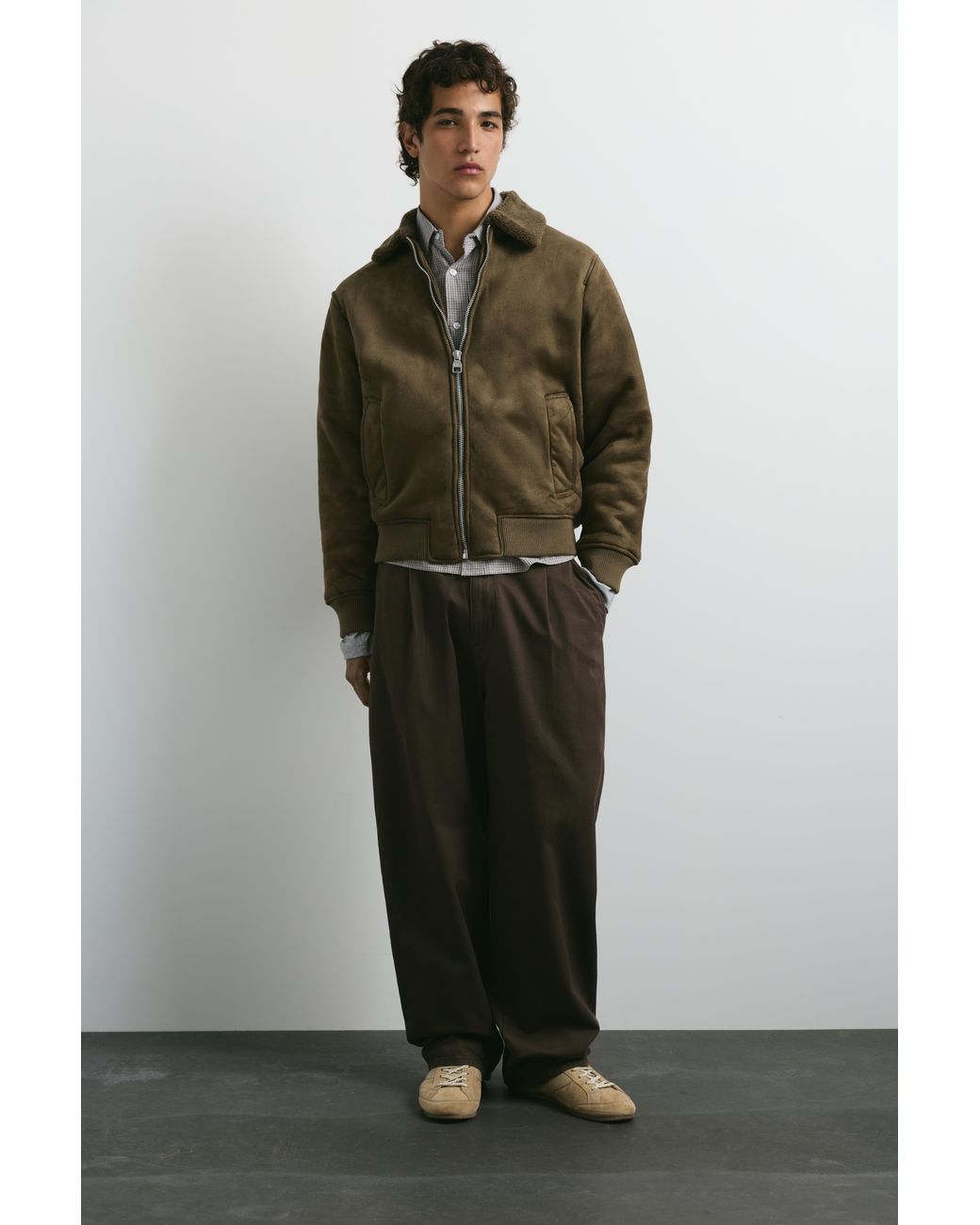 Pull&Bear Brown Combined Double-Faced Jacket for men