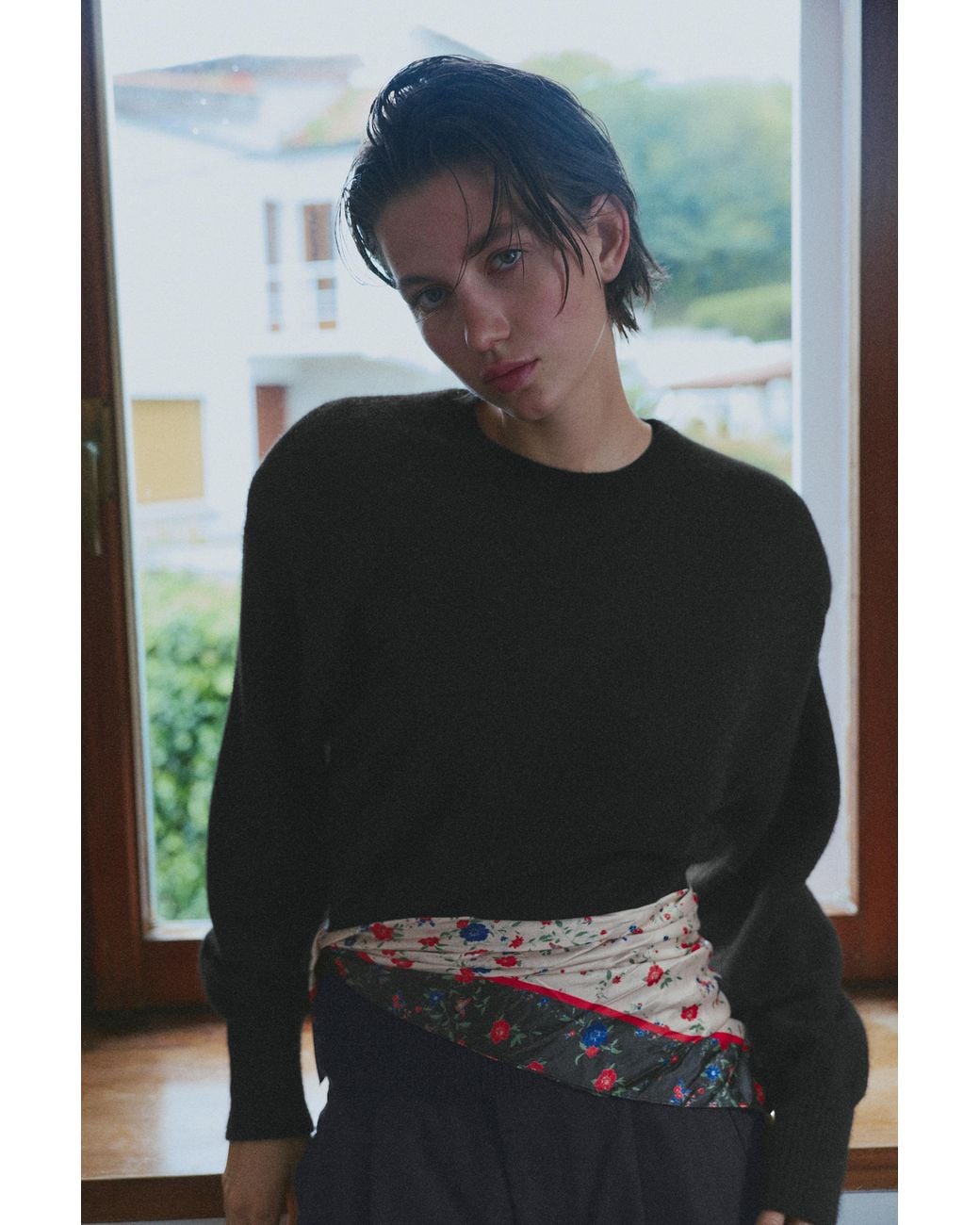 Pull&Bear Black Jumper With Padded Shoulders